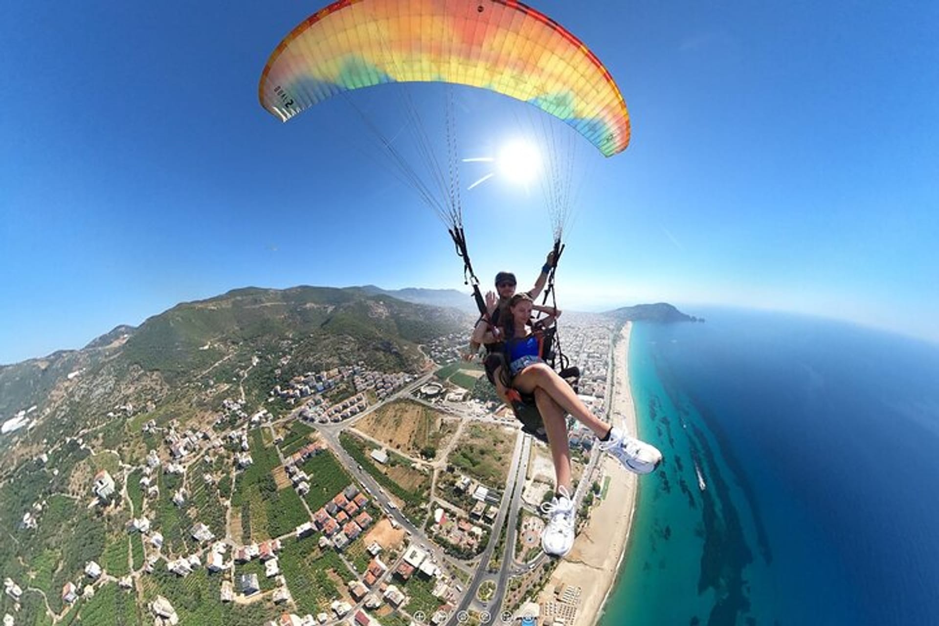 Paragliding over Alanya